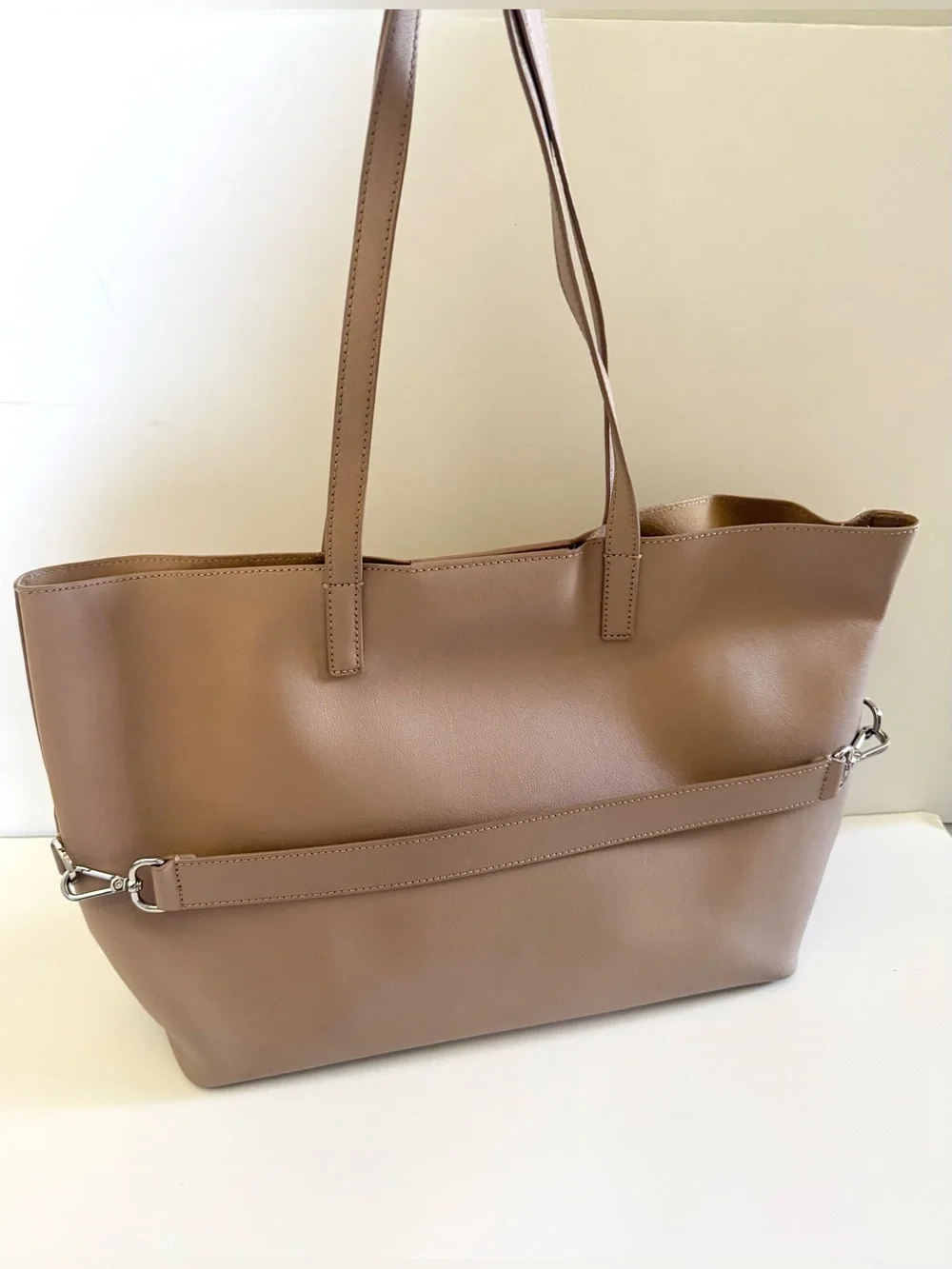 Away Latitude Leather Tote Bag Carryon Weekend Laptop Travel